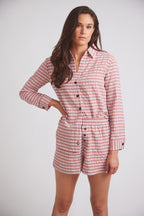 Kaley | Seersucker Gingham Button Down | Cherry Pie