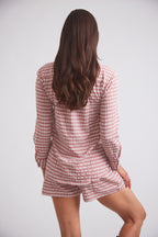 Kaley | Seersucker Gingham Button Down | Cherry Pie