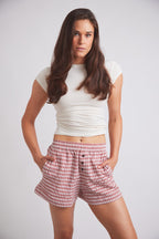 Kent | Cherry Check Cotton Boxer Short | Red Gingham