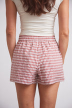 Kent | Cherry Check Cotton Boxer Short | Red Gingham