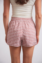 Kent | Cherry Check Cotton Boxer Short | Red Gingham