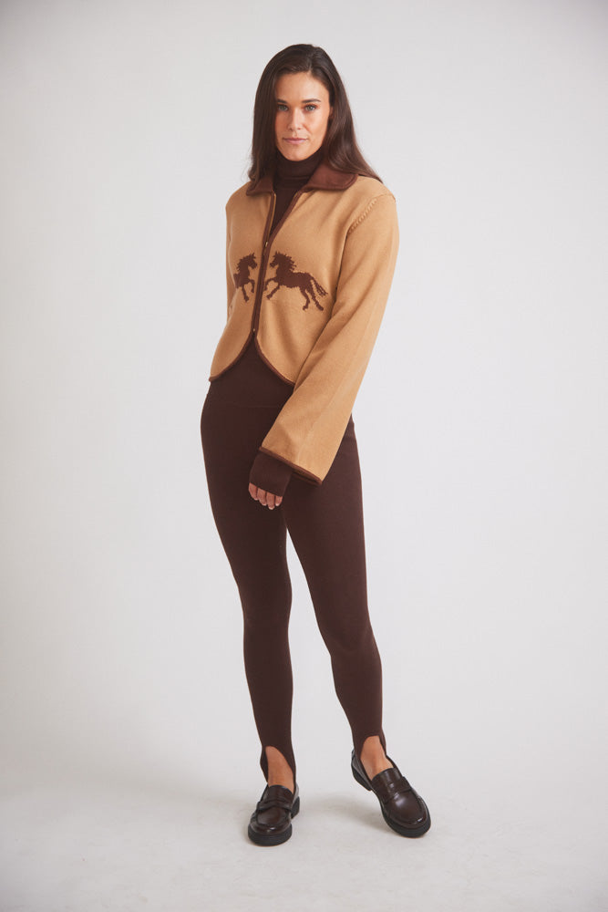 Parker | Cropped Equestrian Sweater | Wild Horses