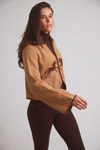 Parker | Cropped Equestrian Sweater | Wild Horses