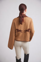 Parker | Cropped Equestrian Sweater | Wild Horses