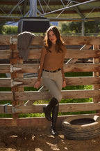 Mel Mock Neck | Feather Air | Long Sleeve Schooling Top | Mocha