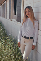 Stella | High Performance Honeycomb Mesh | Long Sleeve Show-shirt | White