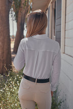 Stella | High Performance Honeycomb Mesh | Long Sleeve Show-shirt | White