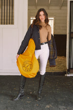 Bowie | Barn Jacket | Durable Satin Quilt | Navy Plaid
