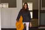 Bowie | Barn Jacket | Durable Satin Quilt | Navy Plaid