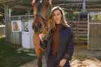 Bowie | Barn Jacket | Durable Satin Quilt | Navy Plaid