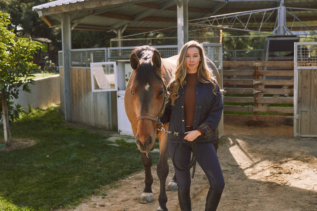 Bowie | Barn Jacket | Durable Satin Quilt | Navy Plaid