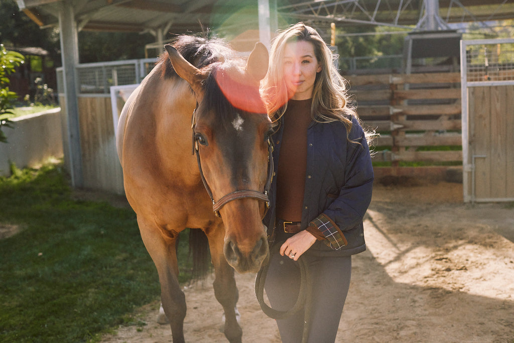 Bowie | Barn Jacket | Durable Satin Quilt | Navy Plaid