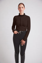 Haley | UV Riding Base-layer | Turtleneck Sun-shirt | Espresso