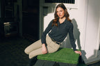 Kelly | Technical Sport Pique | Recycled Nylon | Long Sleeve Polo | Black