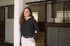 Kelly | Technical Sport Pique | Recycled Nylon | Long Sleeve Polo | Black