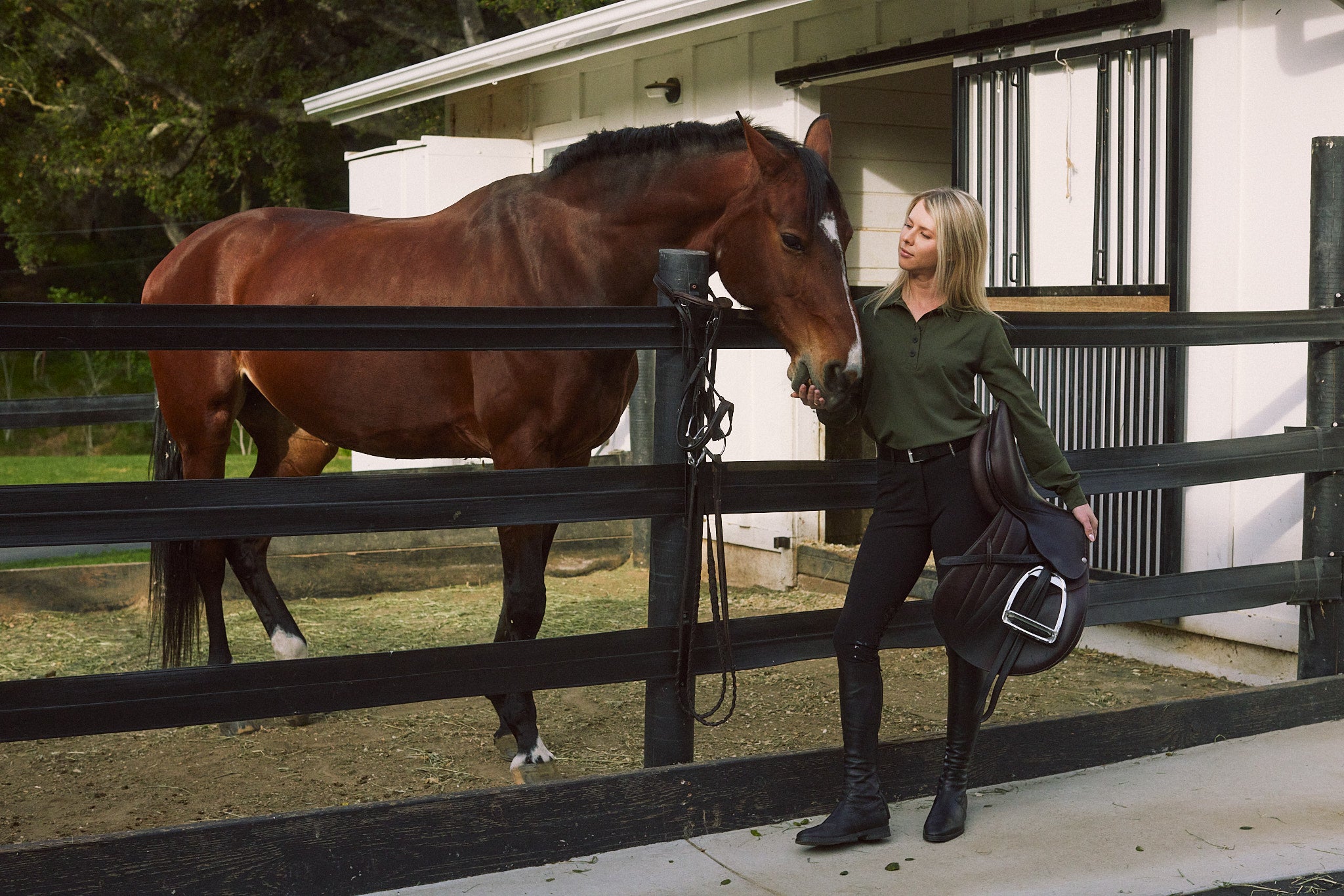 Kelly | Technical Sport Pique | Recycled Nylon | Long Sleeve Polo | Olive