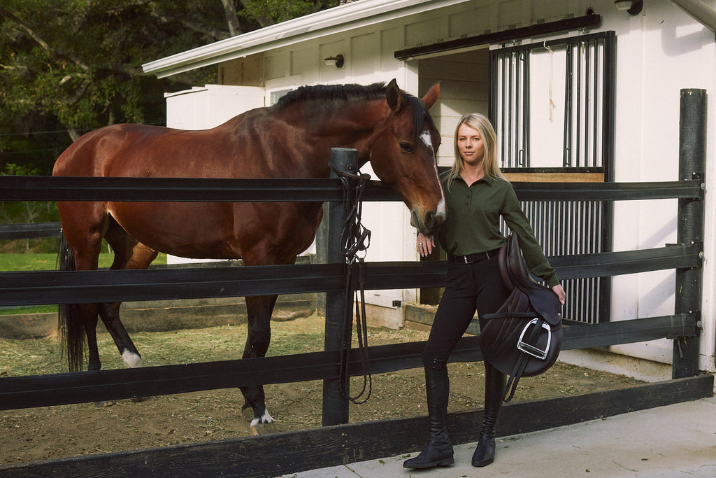 Kelly | Technical Sport Pique | Recycled Nylon | Long Sleeve Polo | Olive