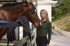 Kelly | Technical Sport Pique | Recycled Nylon | Long Sleeve Polo | Olive