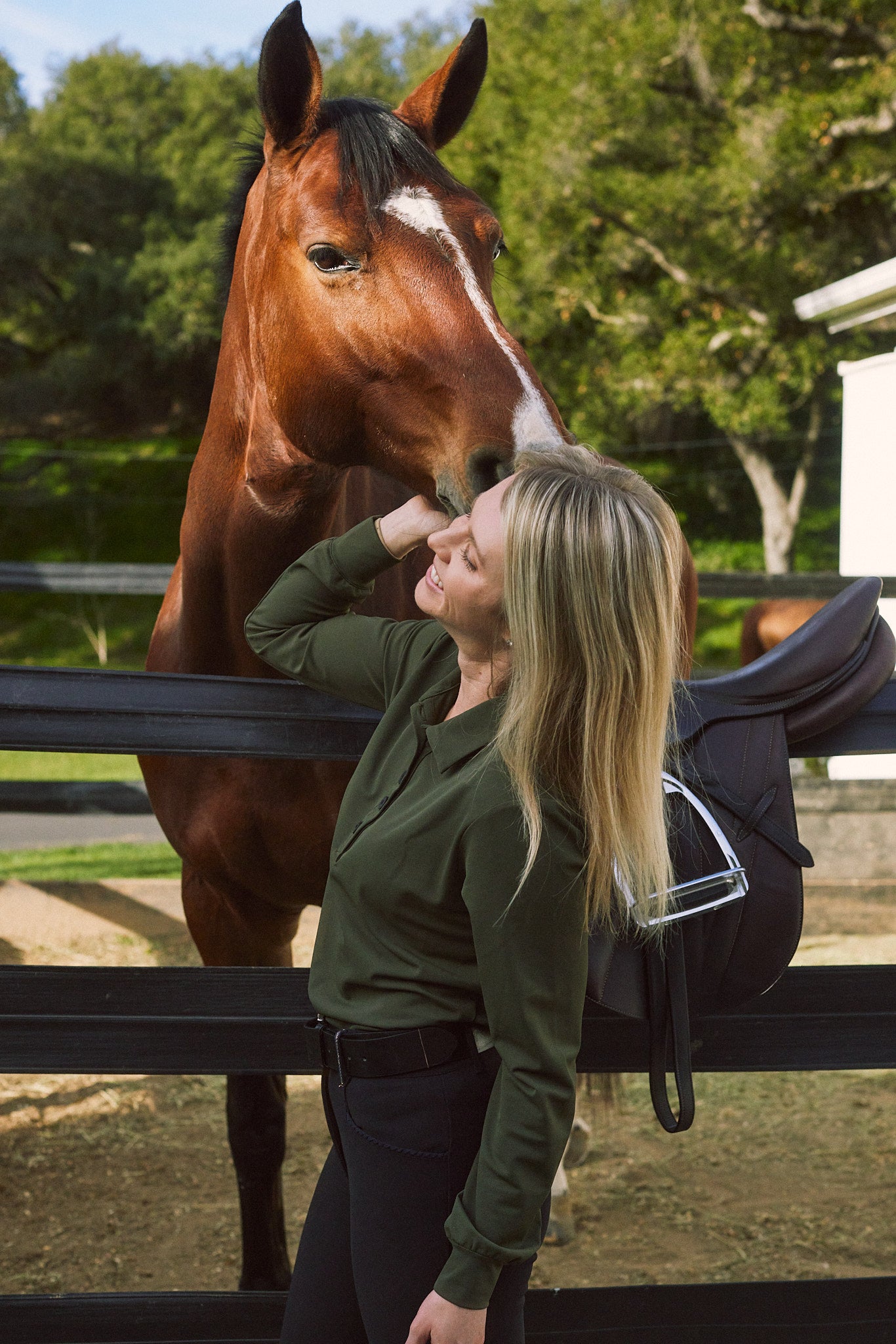 Kelly | Technical Sport Pique | Recycled Nylon | Long Sleeve Polo | Olive