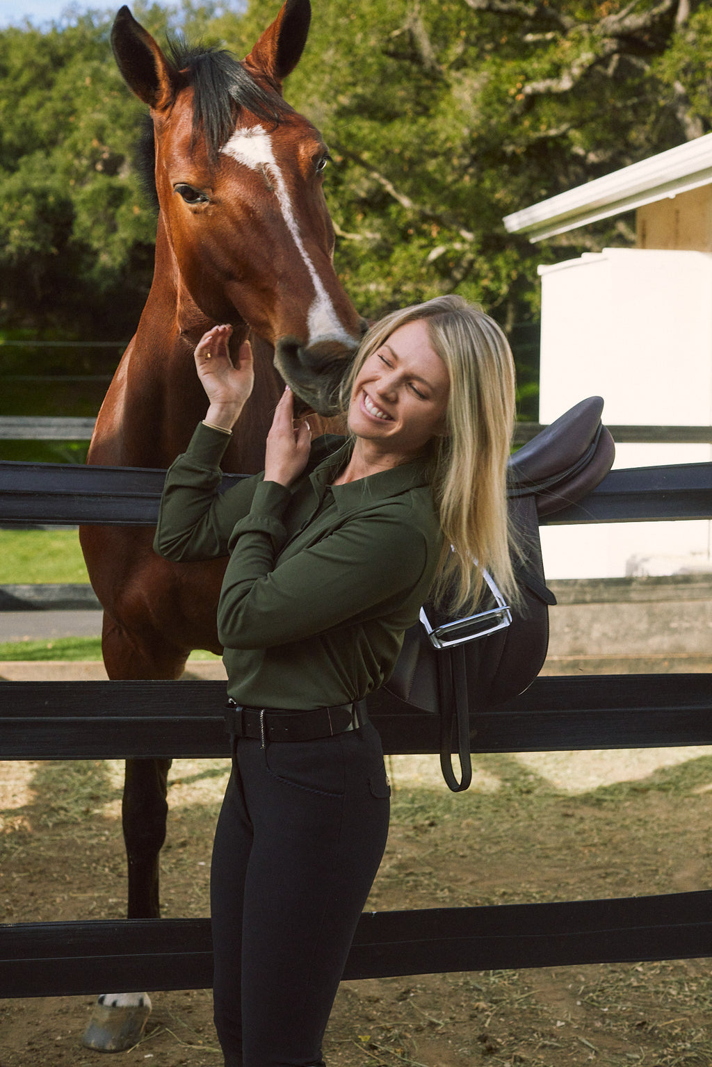 Kelly | Technical Sport Pique | Recycled Nylon | Long Sleeve Polo | Olive