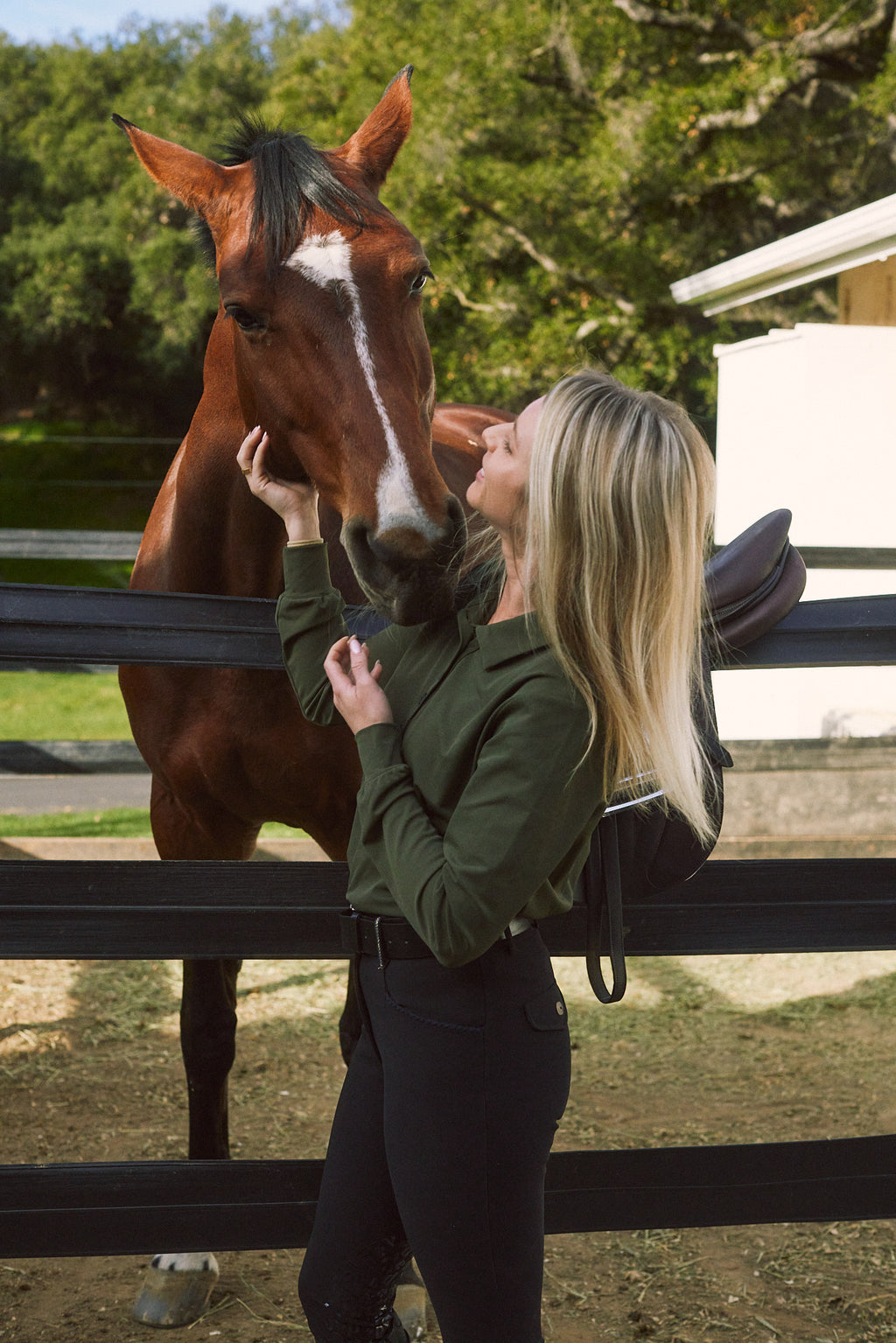Kelly | Technical Sport Pique | Recycled Nylon | Long Sleeve Polo | Olive