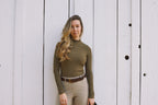 Mel Mock Neck | Italian Rib | Long Sleeve Schooling Top | Force