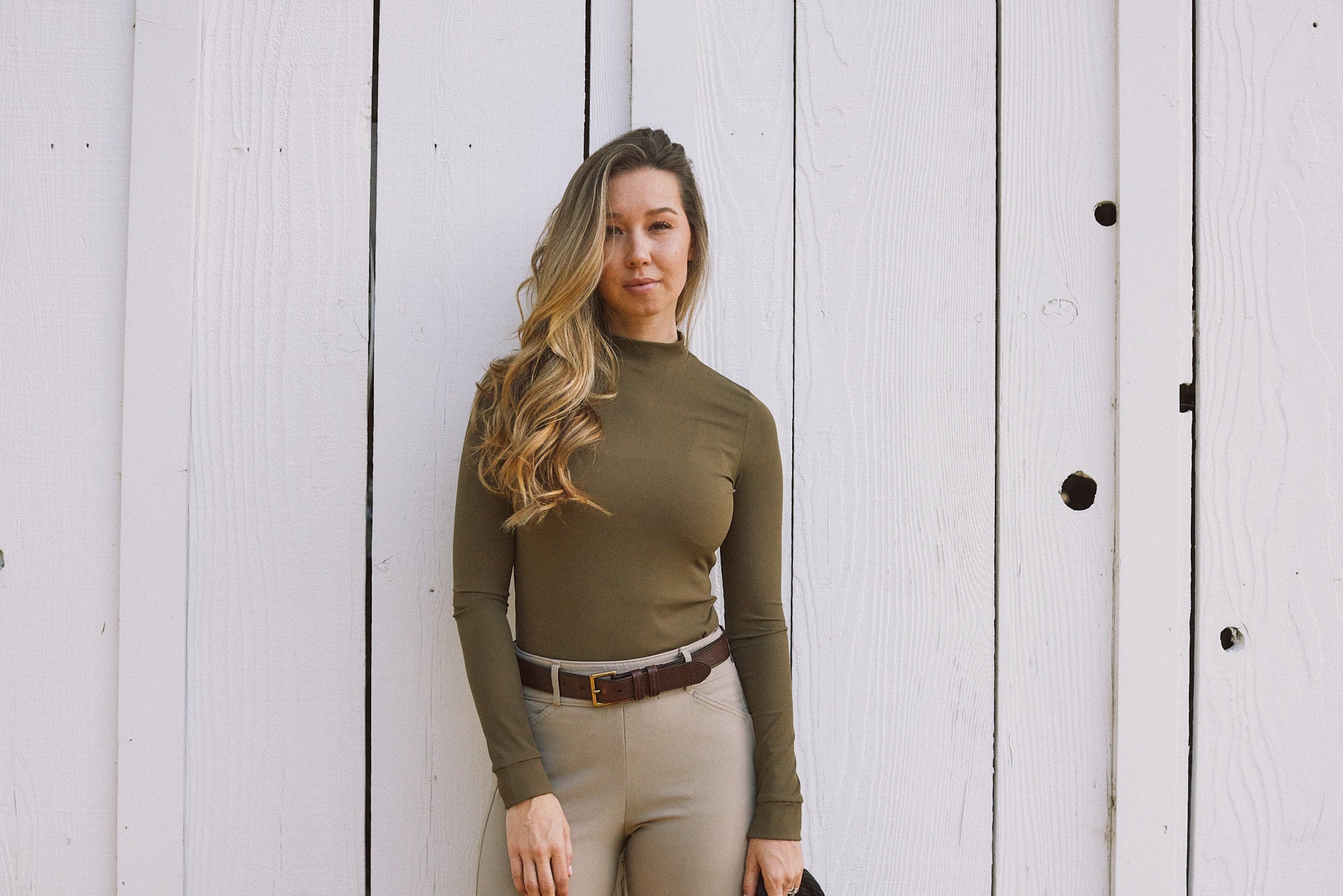 Mel Mock Neck | Italian Rib | Long Sleeve Schooling Top | Force