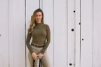 Mel Mock Neck | Italian Rib | Long Sleeve Schooling Top | Force