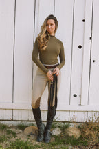 Mel Mock Neck | Italian Rib | Long Sleeve Schooling Top | Force
