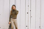 Mel Mock Neck | Italian Rib | Long Sleeve Schooling Top | Force