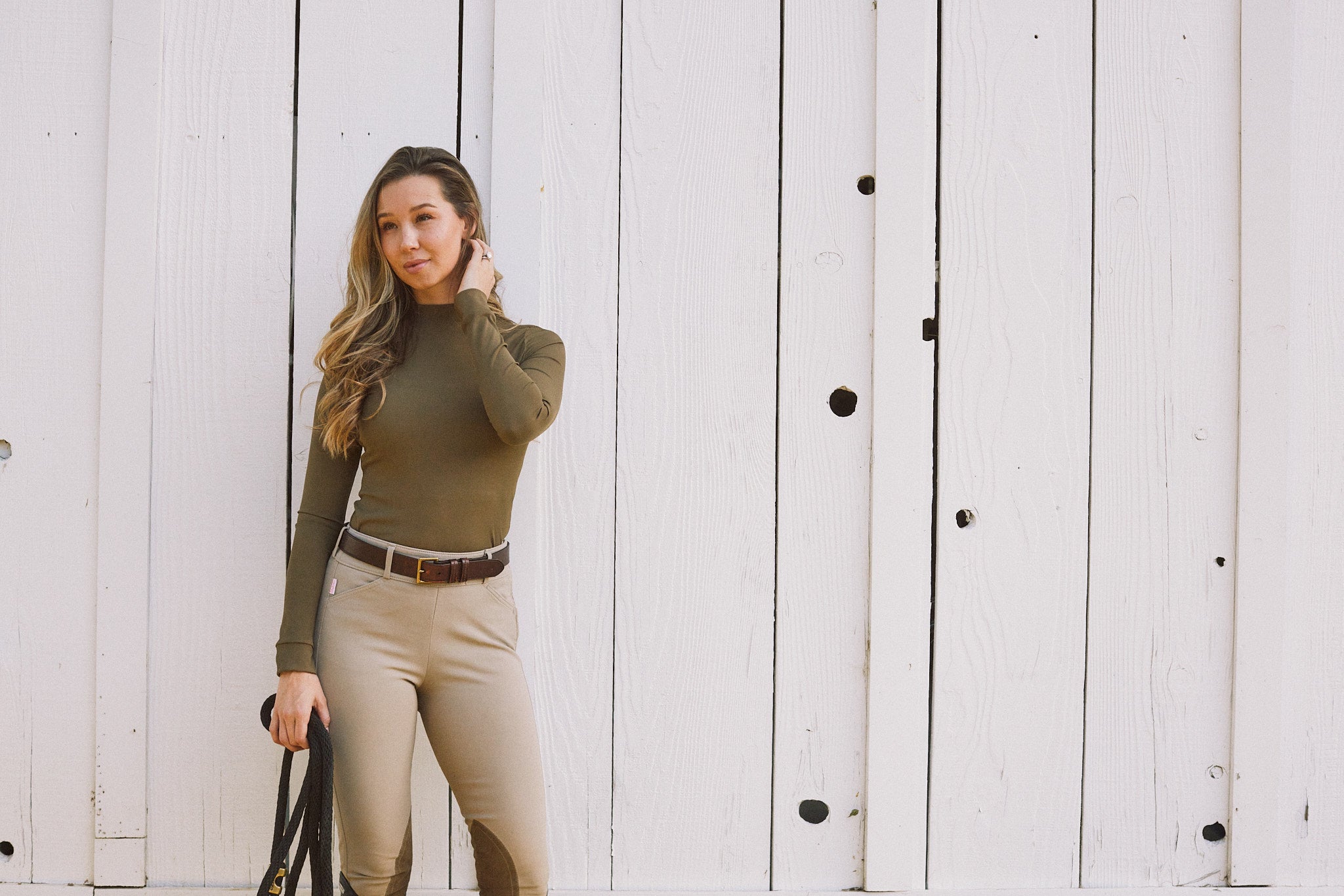 Mel Mock Neck | Italian Rib | Long Sleeve Schooling Top | Force