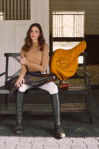 Mel Mock Neck | Italian Rib | Long Sleeve Schooling Top | Leather