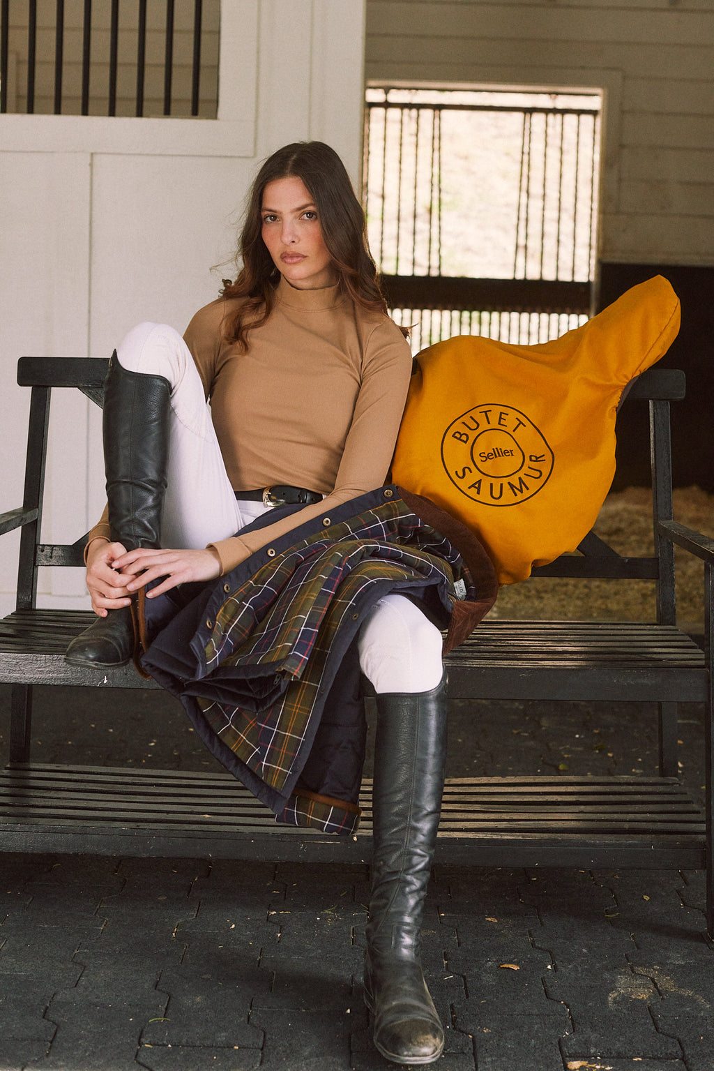 Mel Mock Neck | Italian Rib | Long Sleeve Schooling Top | Leather
