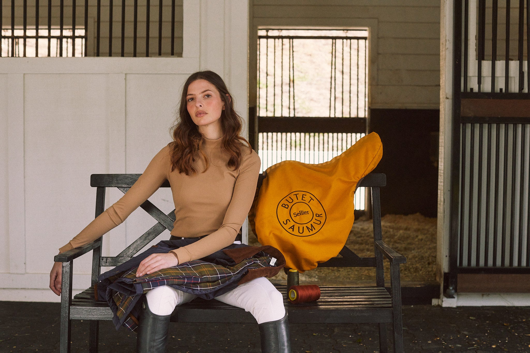 Mel Mock Neck | Italian Rib | Long Sleeve Schooling Top | Leather