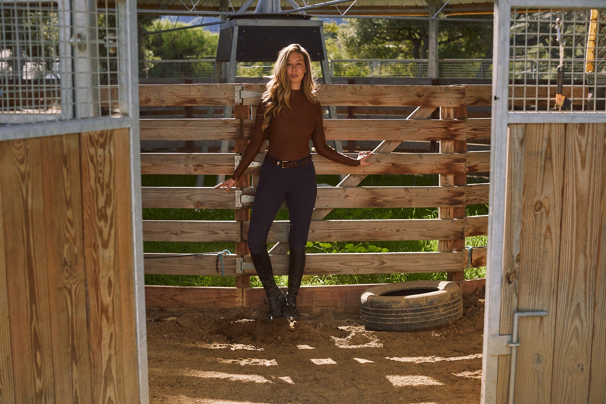 Mel Mock Neck | Feather Air | Long Sleeve Schooling Top | Chocolate