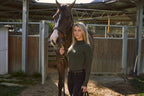 Mel Mock Neck | Feather Air | Long Sleeve Schooling Top | Olive