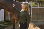 Mel Mock Neck | Feather Air | Long Sleeve Schooling Top | Olive