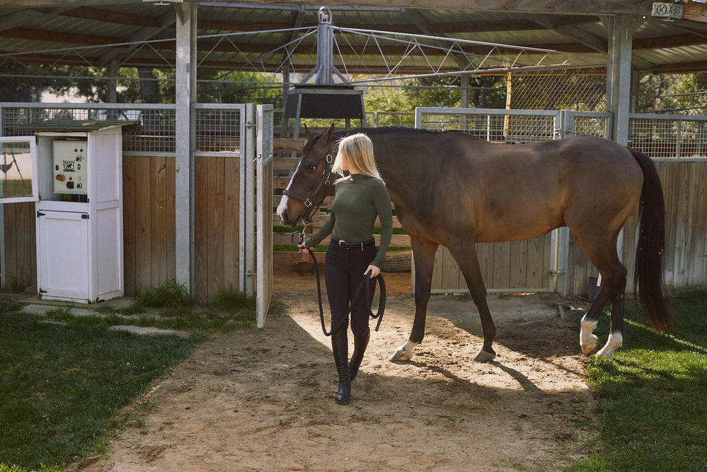 Mel Mock Neck | Feather Air | Long Sleeve Schooling Top | Olive