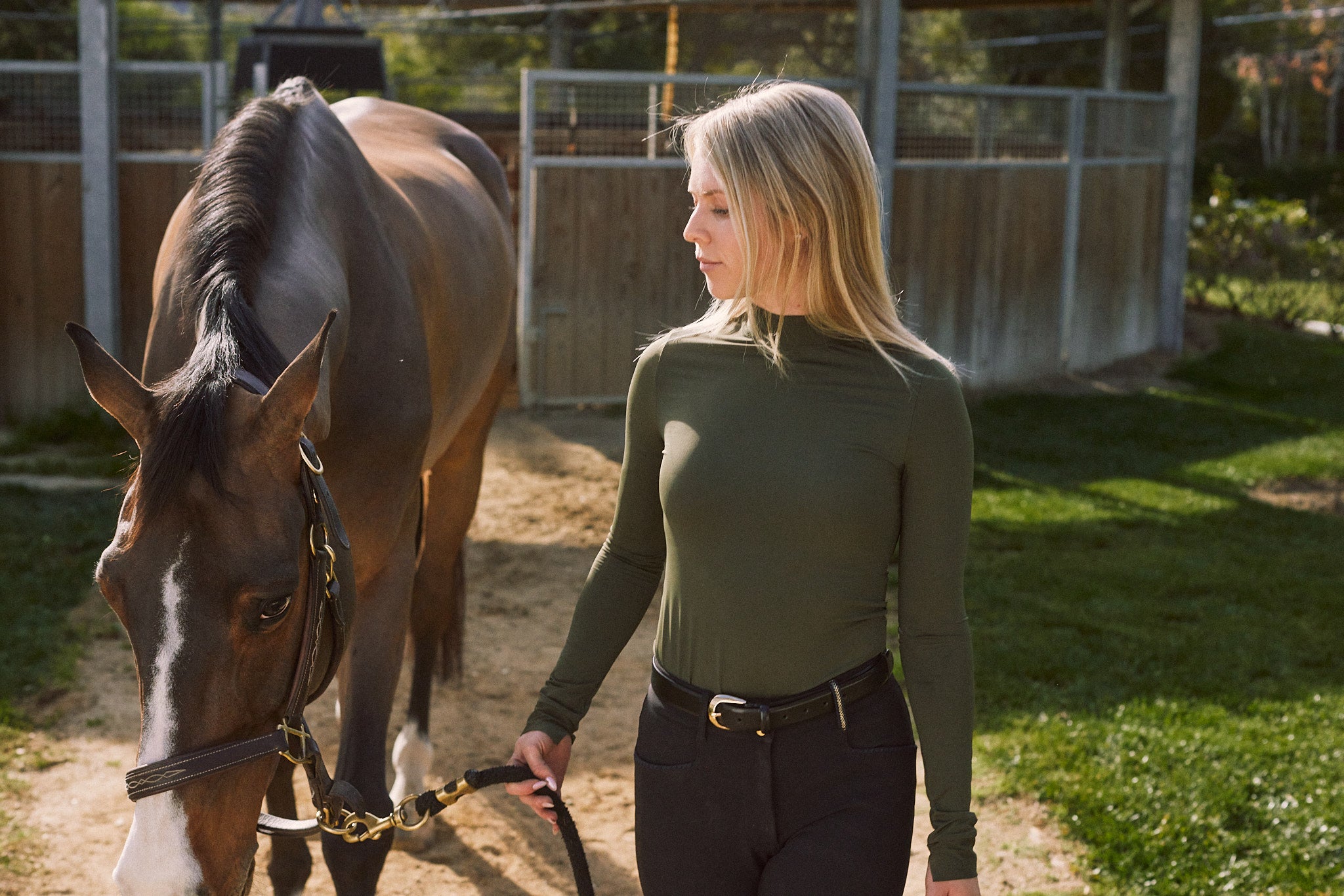 Mel Mock Neck | Feather Air | Long Sleeve Schooling Top | Olive