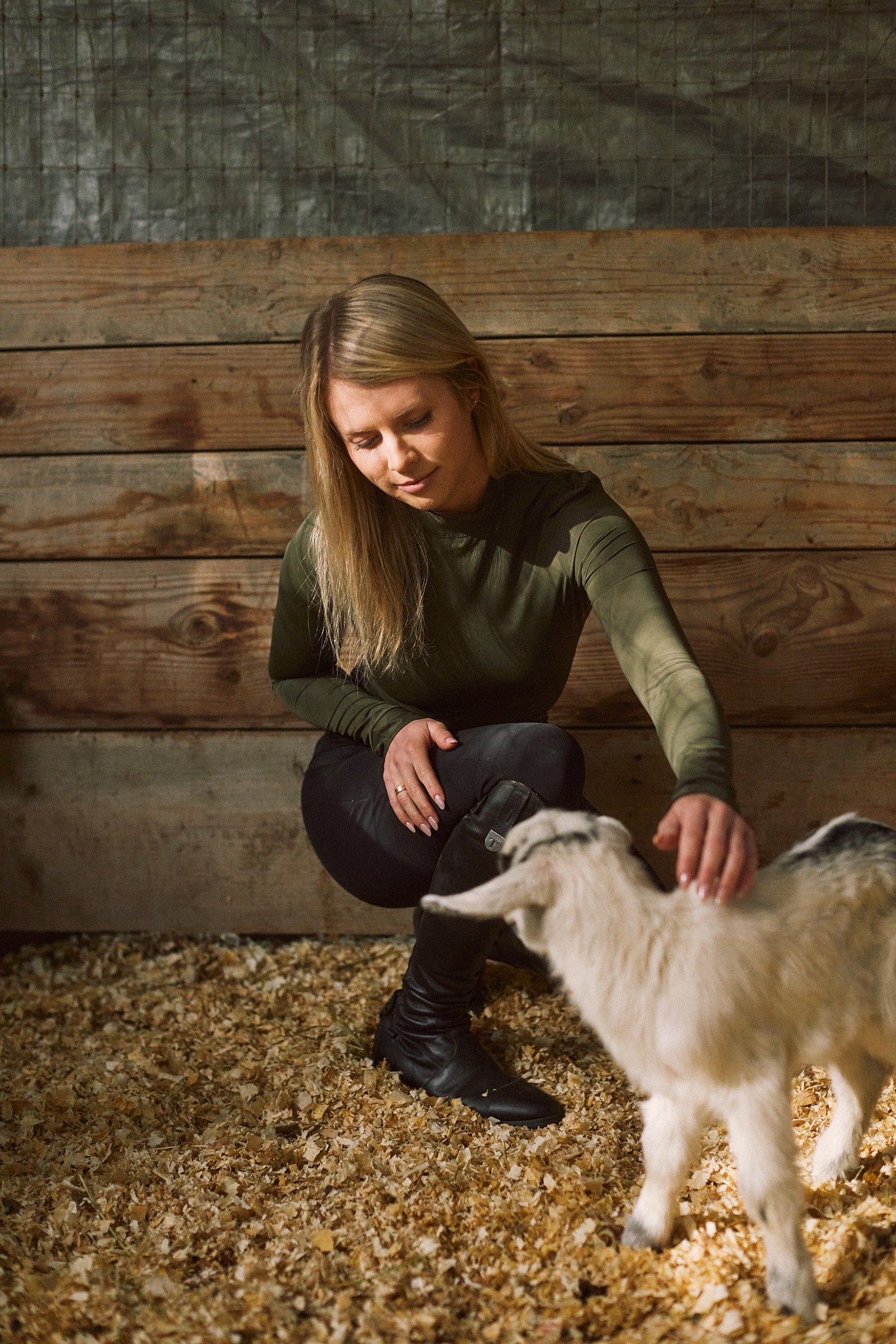 Mel Mock Neck | Feather Air | Long Sleeve Schooling Top | Olive