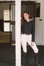 Stella | High Performance Honeycomb Mesh | Long Sleeve Show-shirt | Black