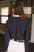 Stella | High Performance Honeycomb Mesh | Long Sleeve Show-shirt | Black