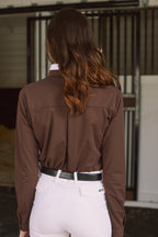 Stella | High Performance Honeycomb Mesh | Long Sleeve Show-shirt | Cocoa
