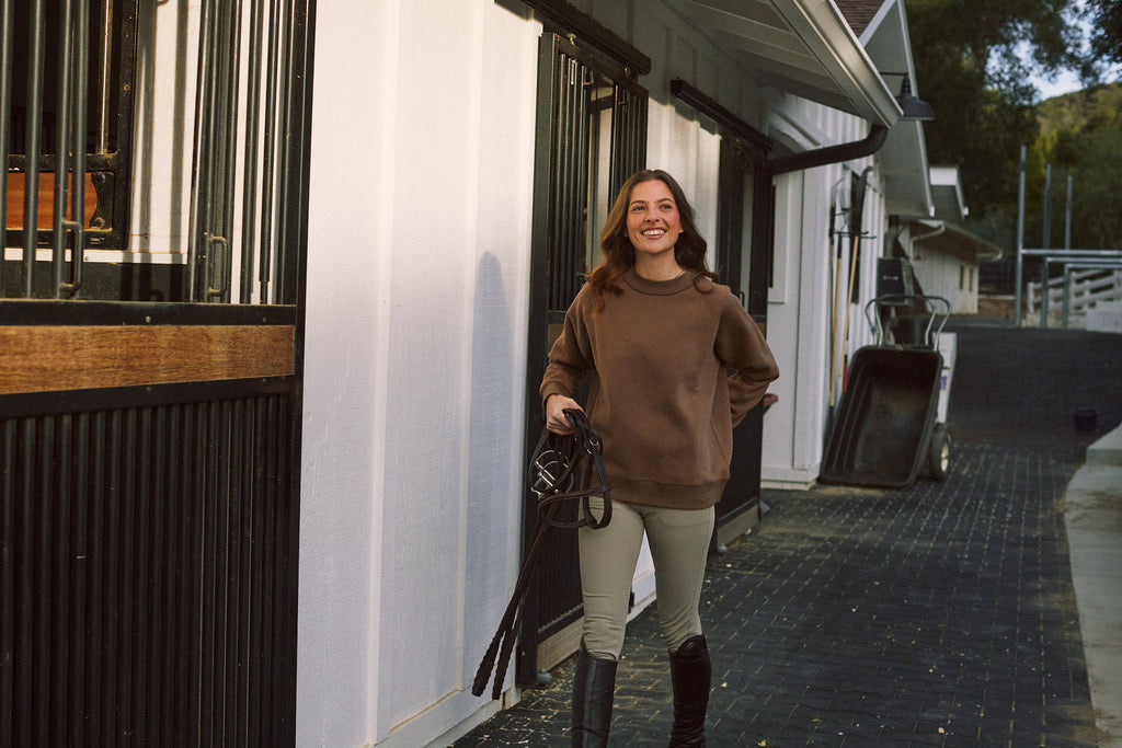Whitney | Cotton Whipstitch | Over-sized Crewneck Sweatshirt | Teddy