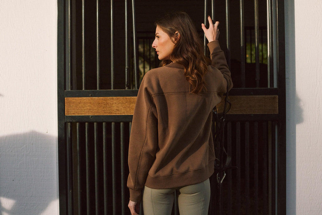 Whitney | Cotton Whipstitch | Over-sized Crewneck Sweatshirt | Teddy
