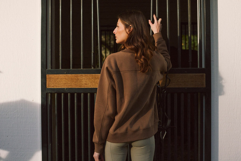 Whitney | Cotton Whipstitch | Over-sized Crewneck Sweatshirt | Teddy