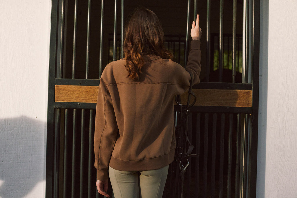 Whitney | Cotton Whipstitch | Over-sized Crewneck Sweatshirt | Teddy
