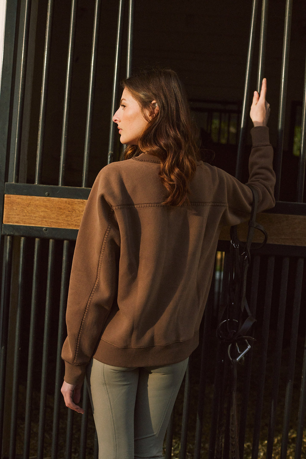Whitney | Cotton Whipstitch | Over-sized Crewneck Sweatshirt | Teddy