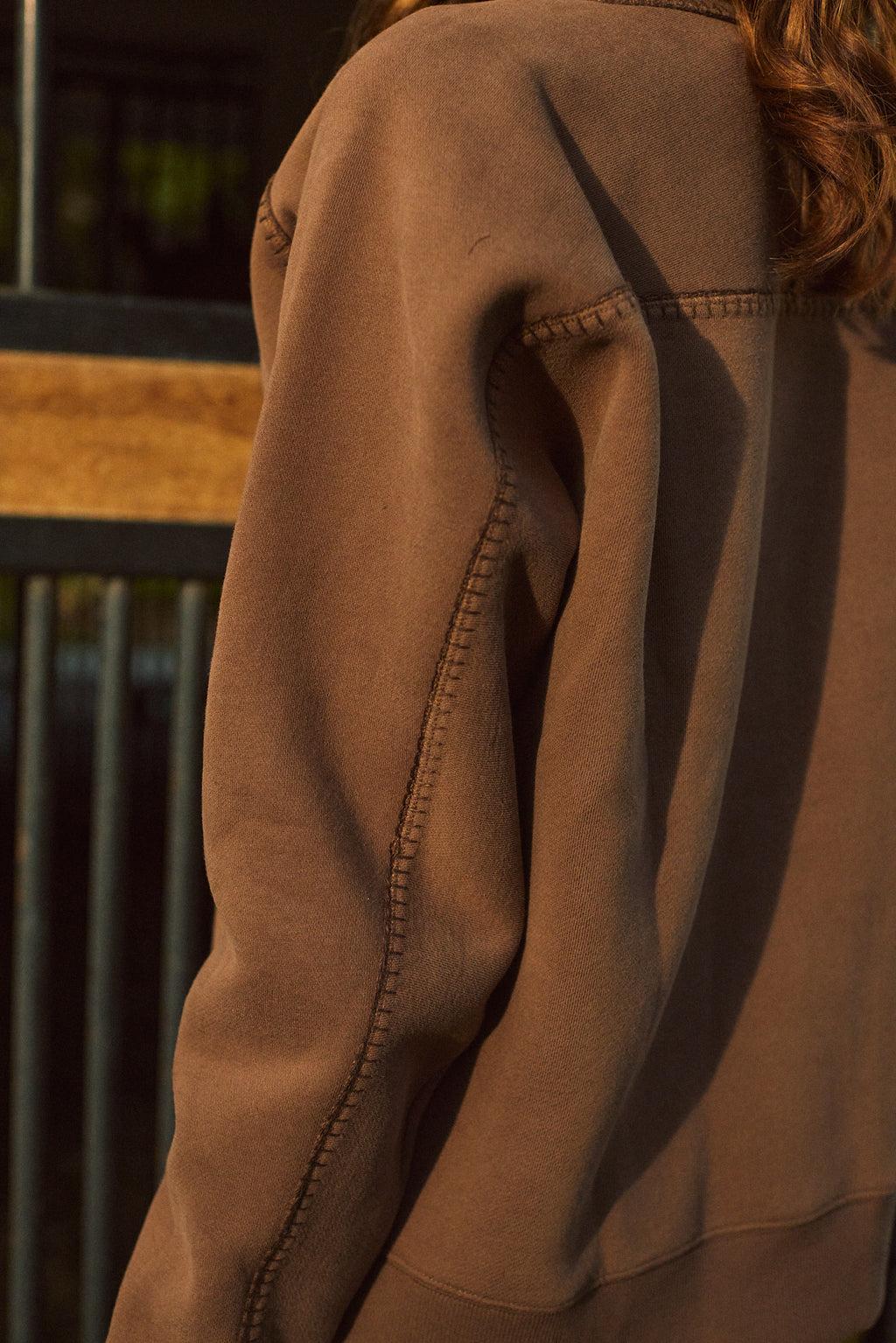 Whitney | Cotton Whipstitch | Over-sized Crewneck Sweatshirt | Teddy