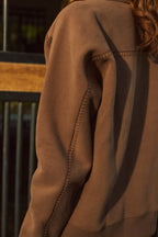 Whitney | Cotton Whipstitch | Over-sized Crewneck Sweatshirt | Teddy